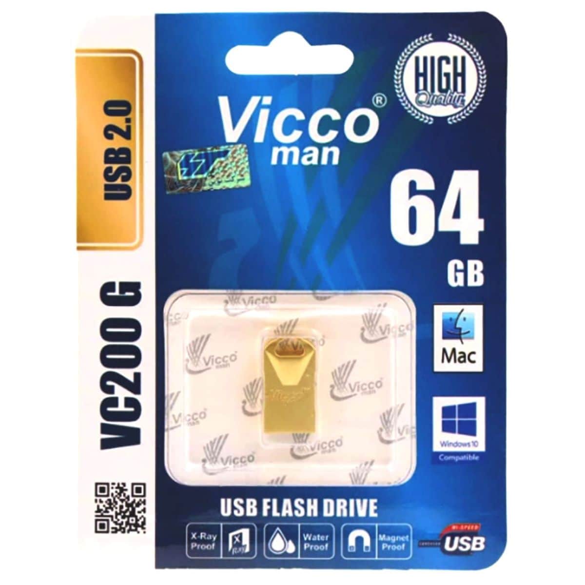 4dc58191058a492c82bbc082b5151333 فلش مموی Vicco man ظرفیت 64 گیگابایت - Image 1