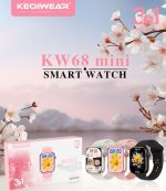 ساعت هوشمند مینی آلمانی مدل KW68 Mini بند سیلیکونی ضدآب