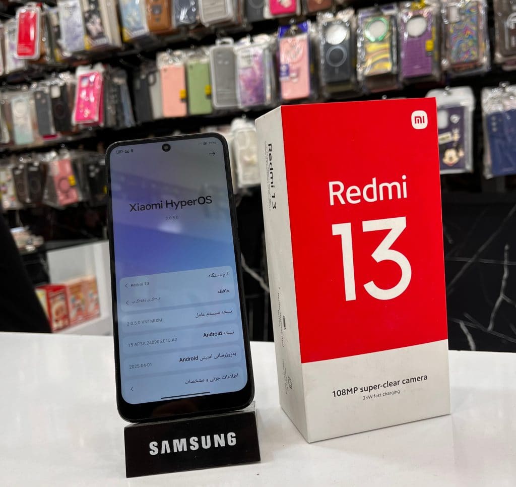گوشی شیائومی Redmi 13 کارکرده ظرفیت 256گیگ رم 8 پک گلوبال