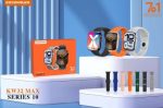 ساعت هوشمند مردانه KW32 Max بند فلزی ضدآب آلمانی سری 10