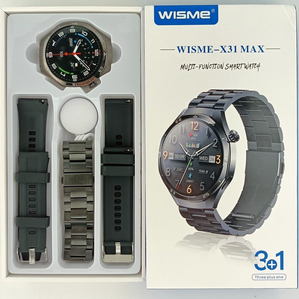 ساعت هوشمند ویزمی Wisme مدل X31 Max صفحه گرد آلومینیومی